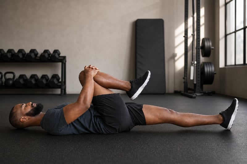 Person on Gym Floor in Therapy Studio